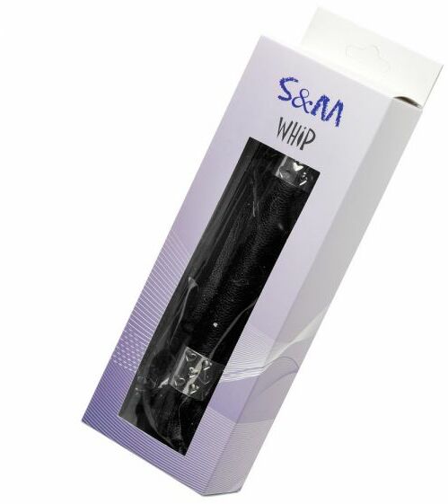 F61421 Плетка из экокожи FLOGGER METAL BLACK