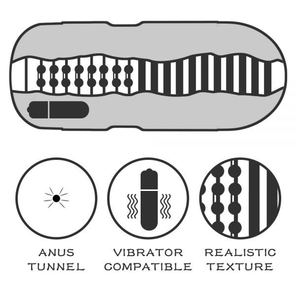 Мастурбатор с вибрацией Anus Stamina Tunnel