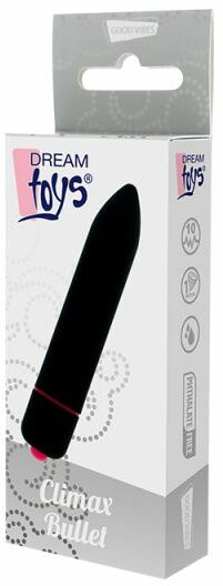 Мини вибромассажер DREAM TOYS 10-SPEED CLIMAX BULLET BLACK