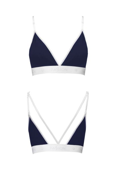 Спортивный топ с двойными бретелями Passion PS007 TOP navy blue, size S