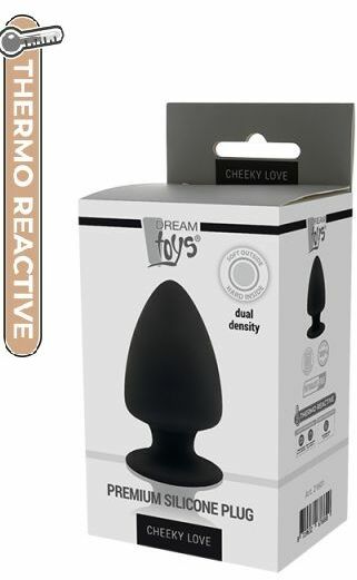 Термоактивная анальная пробка PREMIUM SILICONE PLUG S BLACK
