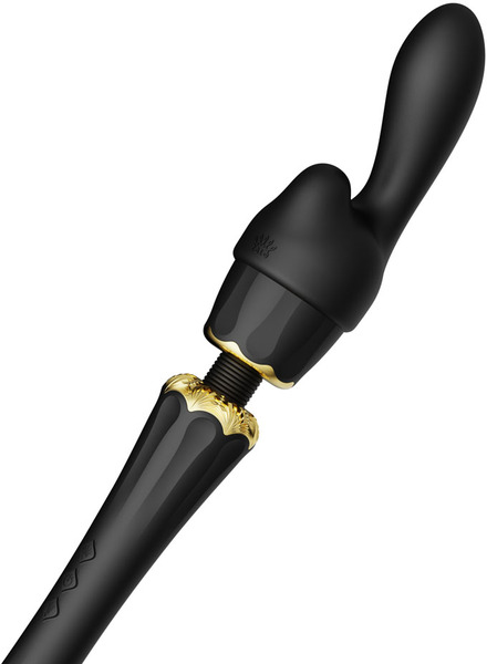 Вибратор микрофон с насадками Zalo Kyro Wand Obsidian Black