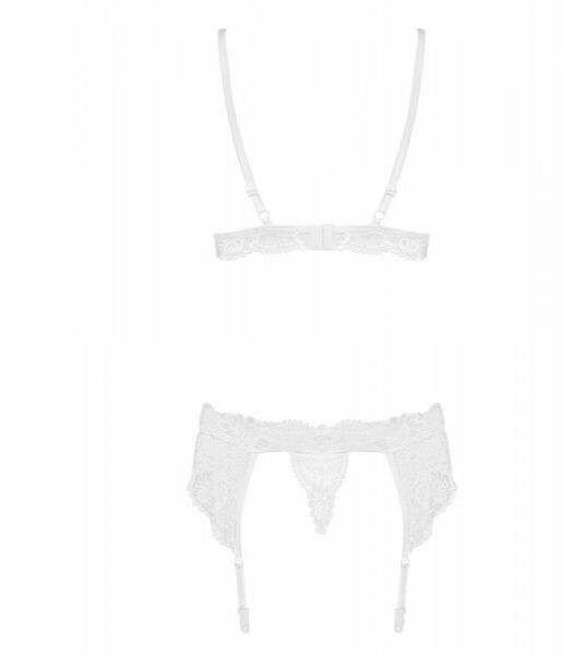 Комплект Obsessive 810-SEG-2 3 pcs set white L/XL