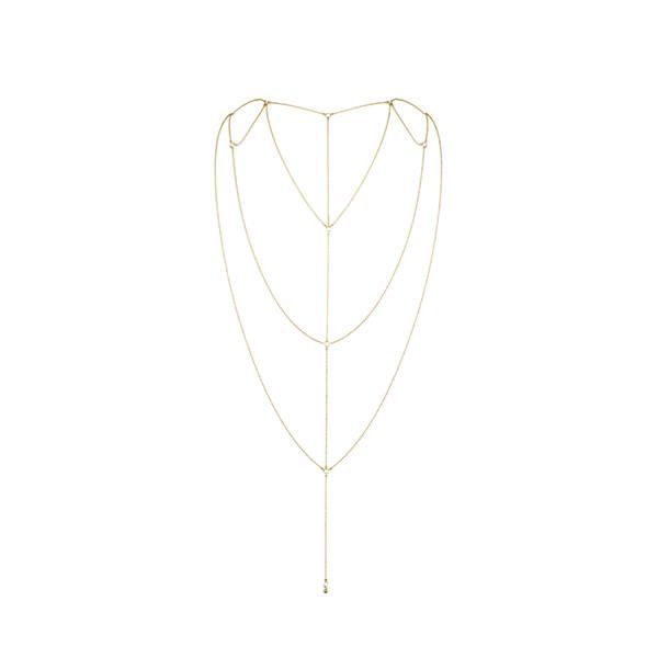 Цепочка для спины Bijoux Indiscrets Magnifique Back and Cleavage Chain - Gold, украшение для тела