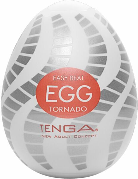 Мастурбатор-яйцо Tenga Egg Tornado со спирально-геометрическим рельефом