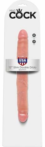 Фаллоимитатор двойной KING COCK 12INCH SLIM DOUBLE, FLESH