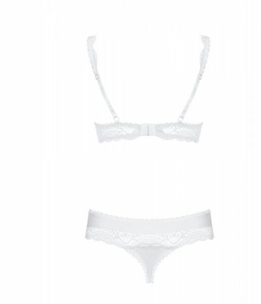 Комплект открытая грудь Obsessive Miamor 2 pcs set white S/M