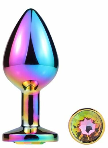 Металлическая анальная пробка MAI Attraction Toys №73 RAINBOW