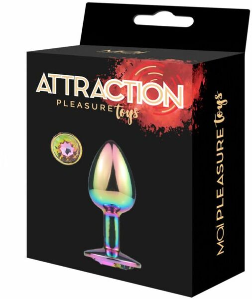 Металлическая анальная пробка MAI Attraction Toys №72 RAINBOW