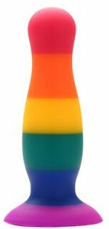 Радужная анальная пробка COLOURFUL LOVE PLUG