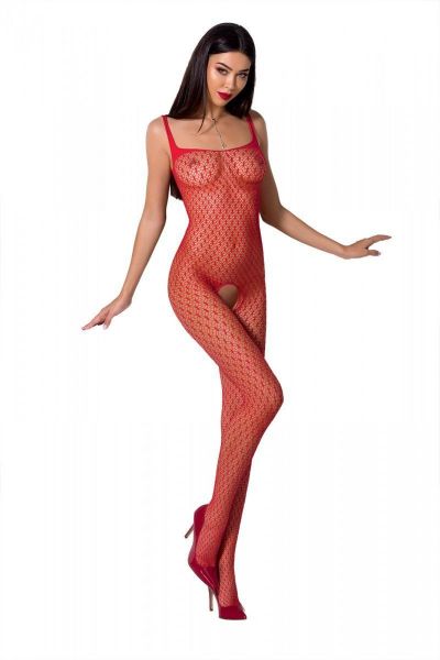 Бодистокинг Passion BS071 red, комбинезон на бретелях