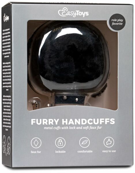 Наручники EASYTOYS Furry Handcuffs - Black