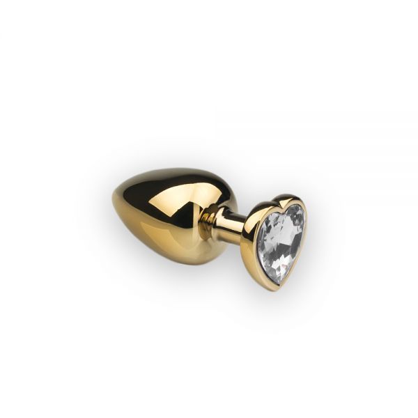 Анальная пробка,Gold Heart Diamond, M
