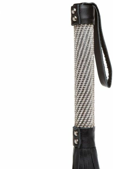 Плетка со стразами Leather Diamond