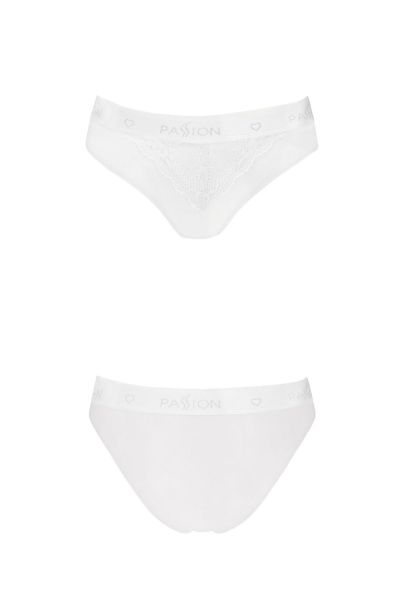 Трусики с широкой резинкой и кружевом Passion PS001 PANTIES white, size M