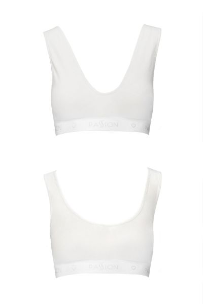 Спортивный топ из эластичного хлопка Passion PS005 TOP white, size M