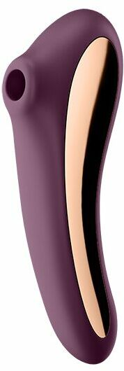 Вакуумный стимулятор с вибрацией Satisfyer Dual Kiss Wine Red