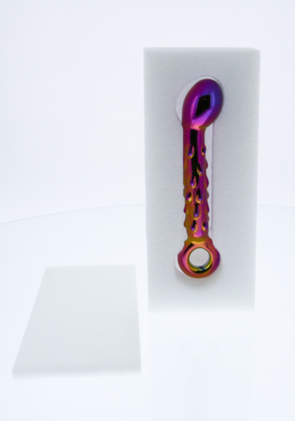 DT21833 Стеклянный фаллоимитатор Dream Toys GLAMOUR GLASS RIBBED G-SPOT DILDO