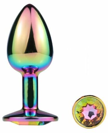 Металлическая анальная пробка MAI Attraction Toys №72 RAINBOW