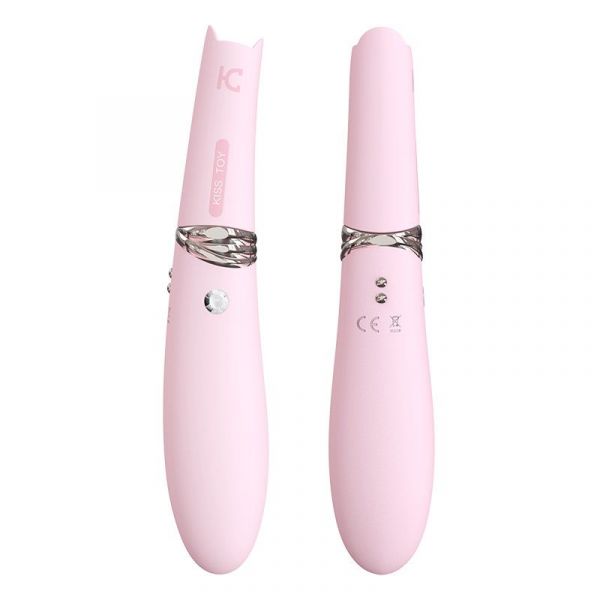 Вакуумный стимулятор с вибрацией KisToy Miss CC Pink, можно использовать как вибратор, диаметр 36мм