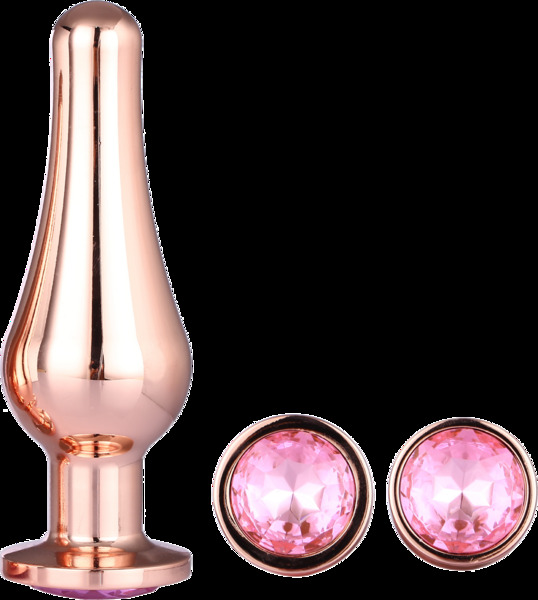 DT21875 Набор анальных пробок конической формы Dream Toys GLEAMING LOVE PLEASURE SET ROSE GOLD