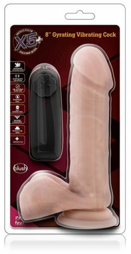 T331060 Вибратор X5 PLUS 8 INCH GYRATING COCK VANILLA