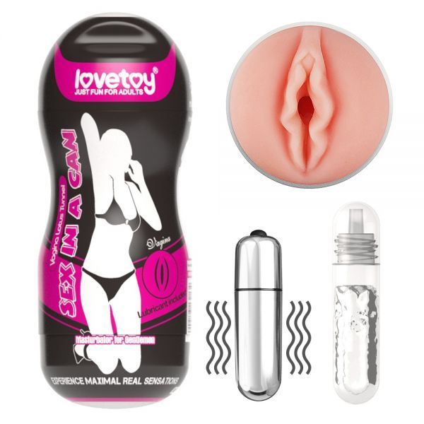 Мастурбатор с вибрацией Vagina Lotus Tunnel