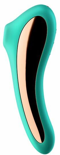Вакуумный стимулятор с вибрацией Satisfyer Dual Kiss Green