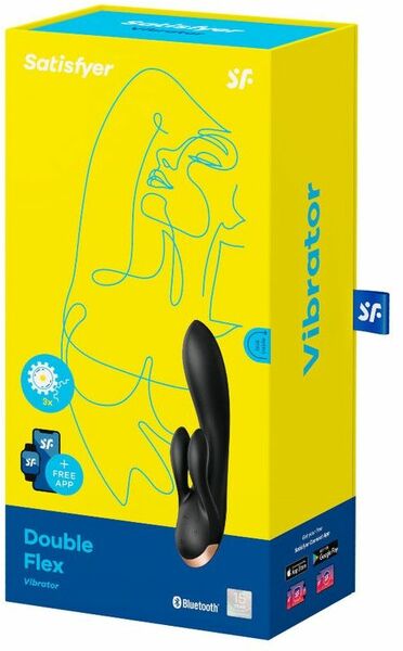 Вибратор кролик Satisfyer Double Flex Black