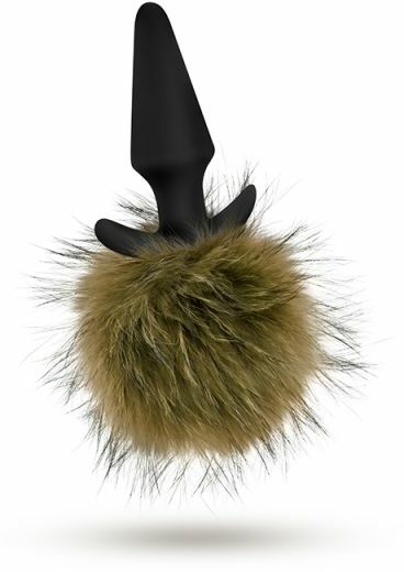 Анальная пробка с помпоном POM PLUGS BROWN