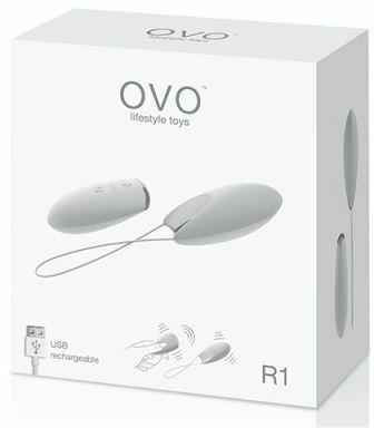 Виброяйцо OVO R1 REMOTE, WHITE/CHROME