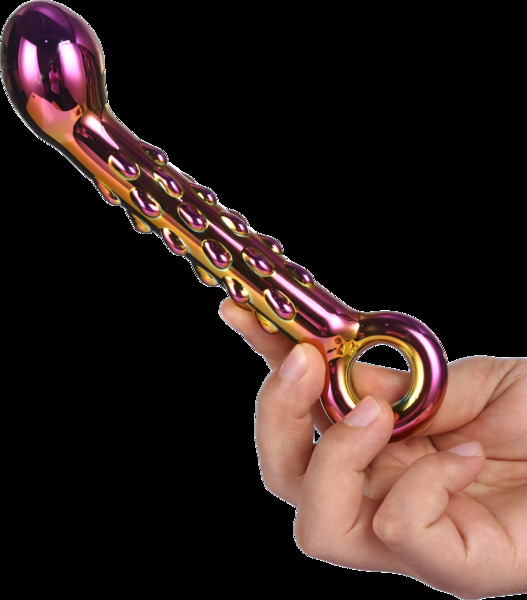 DT21833 Стеклянный фаллоимитатор Dream Toys GLAMOUR GLASS RIBBED G-SPOT DILDO