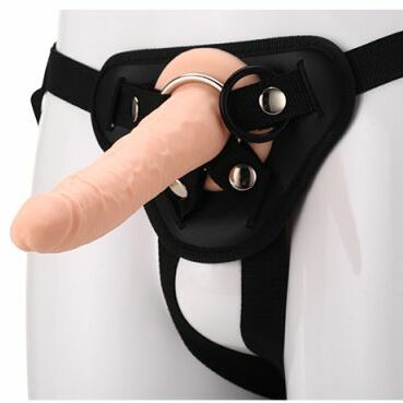 Реалистичный страпон REALSTUFF STRAP ON REAL DILDO