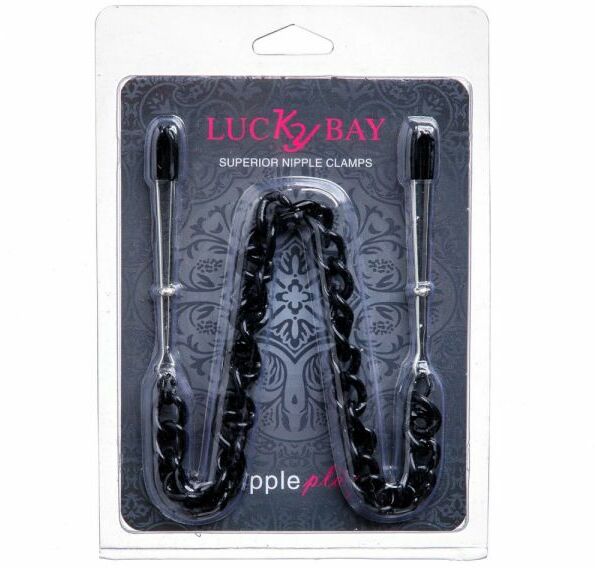 Зажимы на соски Nipple play пинцет Chain Heavy Metall black