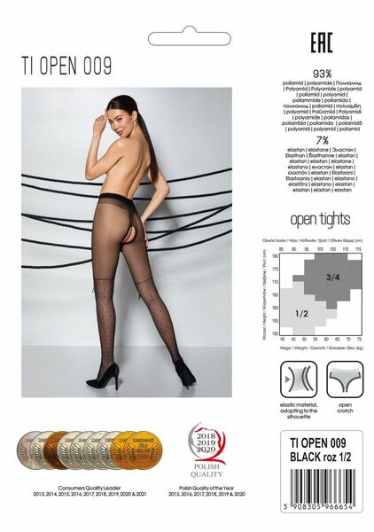 Колготки с открытым доступом, имитация ботфорт TIOPEN 009 black 5 (20 den) — Passion