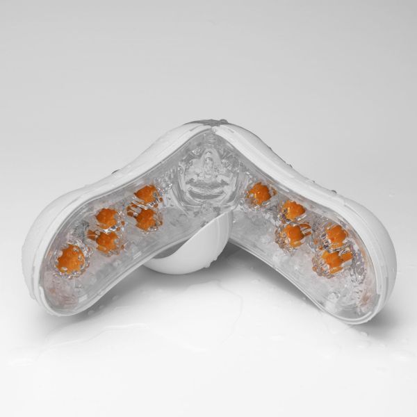 Мастурбатор Tenga FLIP ORB - Orange Crash, с изменяемым сжатием, со стимулирующими шариками внутри