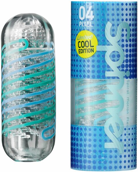 Мастурбатор Tenga Spinner 04 Pixel Cool Edition с упругой стимулирующей спиралью внутри