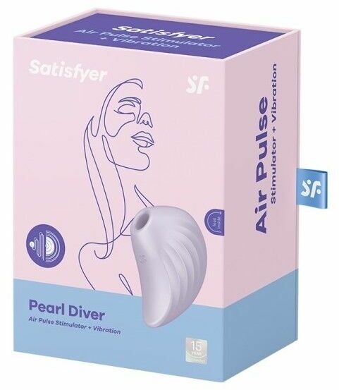 Вакуумный клиторальный стимулятор с вибрацией Satisfyer Pearl Diver Violet