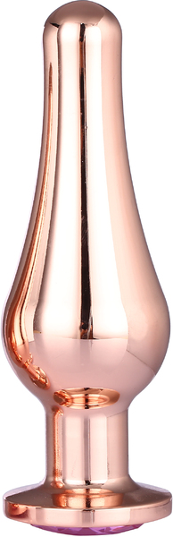 DT21828 Анальная пробка конической формы Dream Toys GLEAMING LOVE ROSE GOLD PLEASURE PLUG L