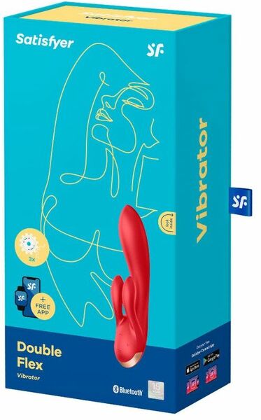 Вибратор кролик Satisfyer Double Flex Red