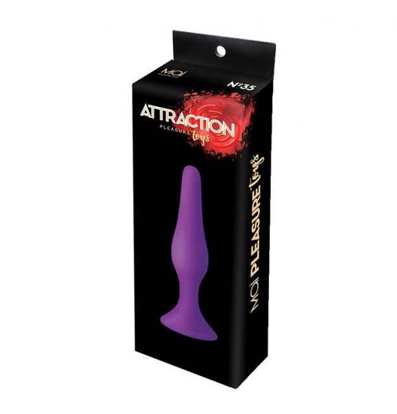 Анальная пробка на присоске MAI Attraction Toys №35 Purple, длина 15,5см, диаметр 3,8см