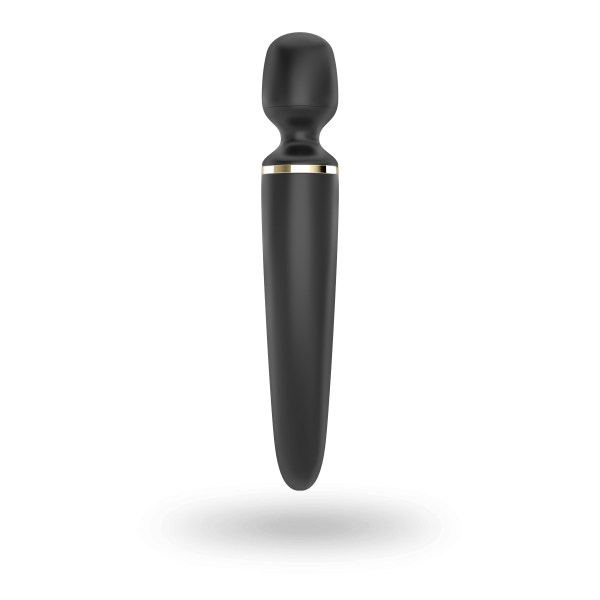 Вибромассажер Satisfyer Wand-er Woman (Black/Gold), водонепроницаемый, мощный, размер XXL
