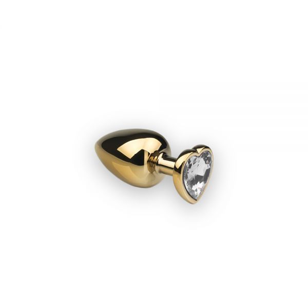 Анальная пробка,Gold Heart Diamond, S