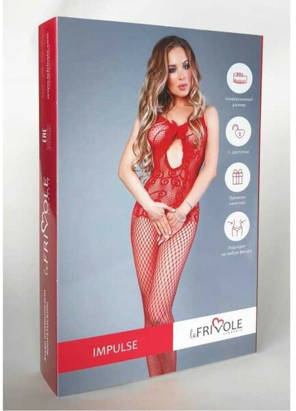 Kомбинезон красный с бантиком Impulse LeFrivole S-L