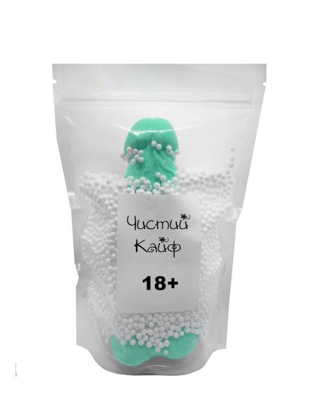 Крафтовое мыло-член с присоской Чистый Кайф Turquoise size XL натуральное