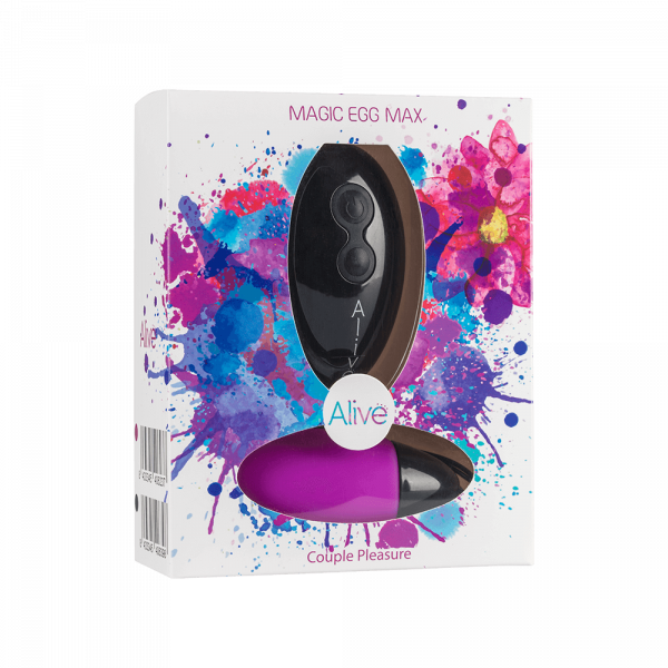 Мощное виброяйцо Alive Magic Egg MAX Violet с пультом ДУ, мощное