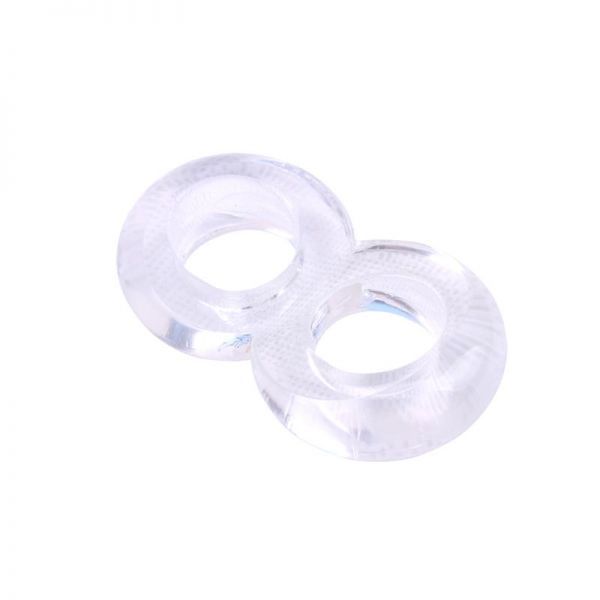 Эрекционное кольцо Duo Cock 8 Ball Ring, Clear