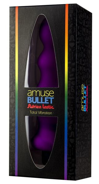 Анальная пробка с вибрацией Adrien Lastic Bullet Amuse Purple, макс. диаметр 3,9см