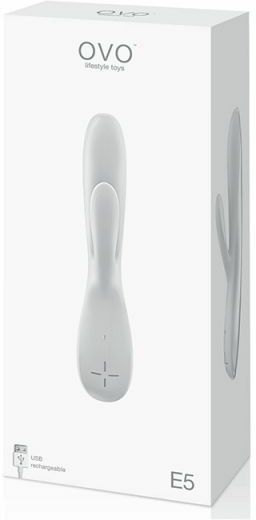 Вибромассажер OVO E5 RECHARGEABLE VIBRATOR, WHITE