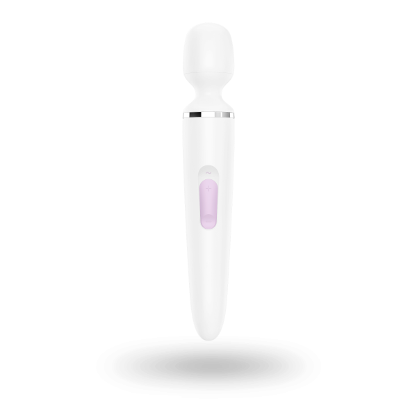 Вибромассажер Satisfyer Wand-er Woman (White/Chrome), водонепроницаемый, мощный, размер XXL